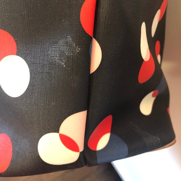 Kate Spade Leather Diaper Bag Tote Polka Dot - Picture 4 of 5